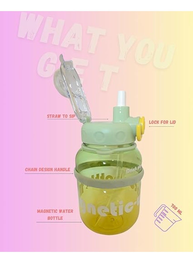 MINIIMODZ MINII MODZ Kids Magnetic Belt Water Bottle with Straw | 700 ml water bottle Best for School, Walks & Picnics - Image 2